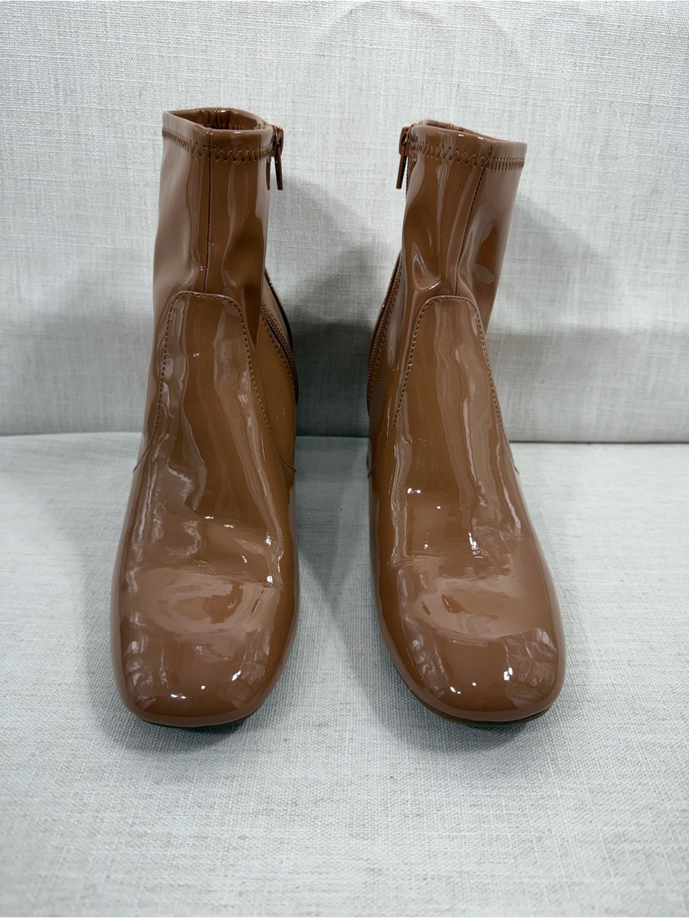 Madden NYC Ankle Booties in Cognac Brown